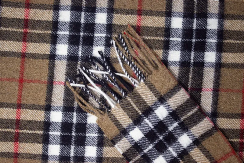 Merino Lambswool Scarf [Camel Thompson]