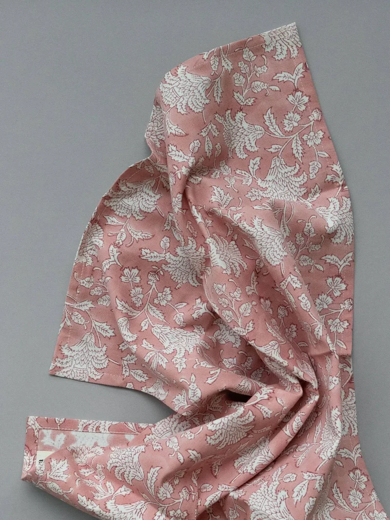 Kitchen Towel - Flowers - Blush