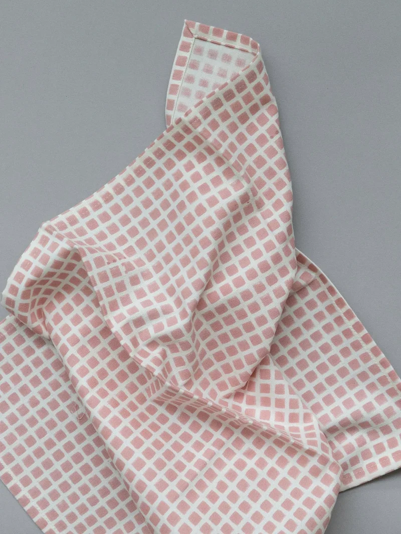 Kitchen Towel - Checks - Blush