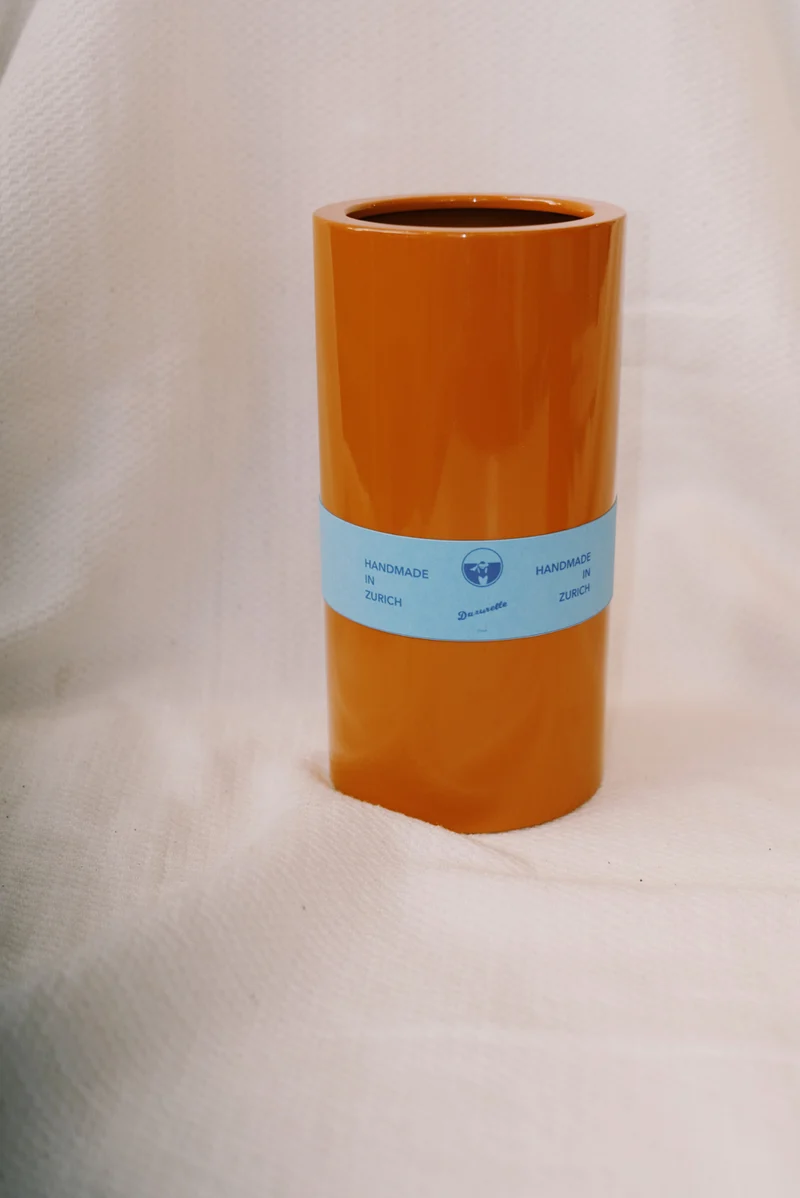 Stainless Steel Vase - Orange