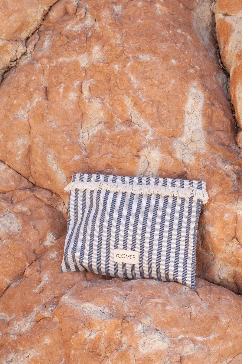 Pouch - NORA - Blue stripes - Sale