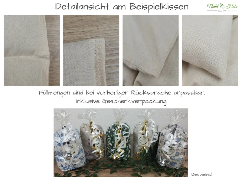 einfarbige Körnerkissen in verschiedenen Farben