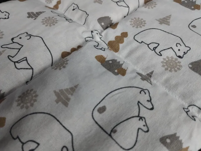 Körnerkissen Eisbären weiß