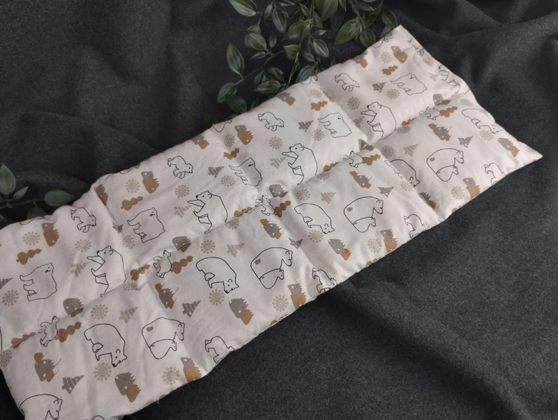 Körnerkissen Eisbären weiß