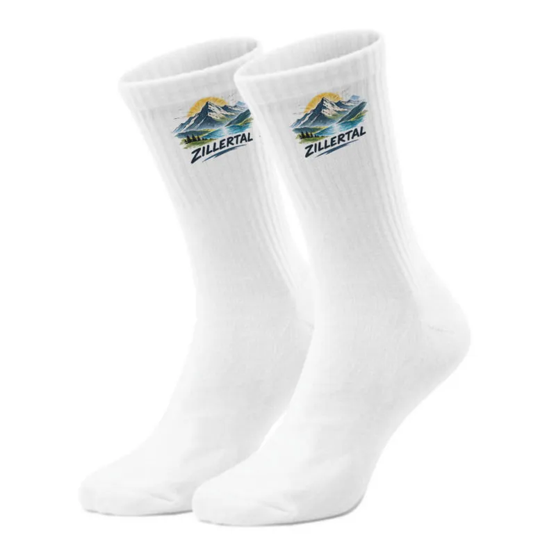 epicsocks Zillerblick Zillertal Bergsee Landschaft Socken in 37-41 im Paar