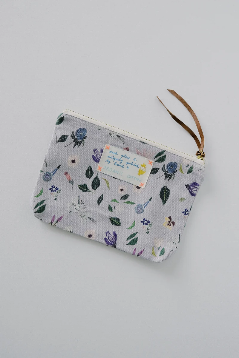 Small Pouch - Purple Flowers