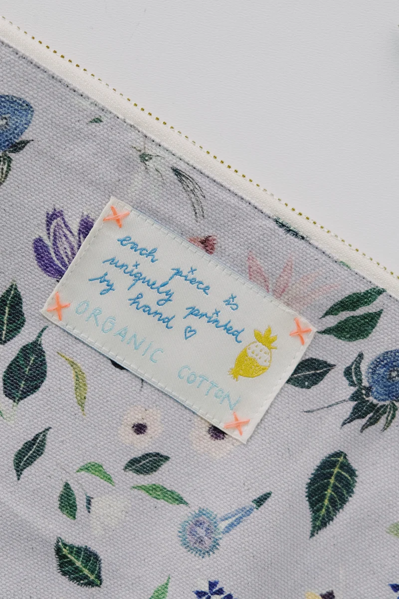 Small Pouch - Purple Flowers