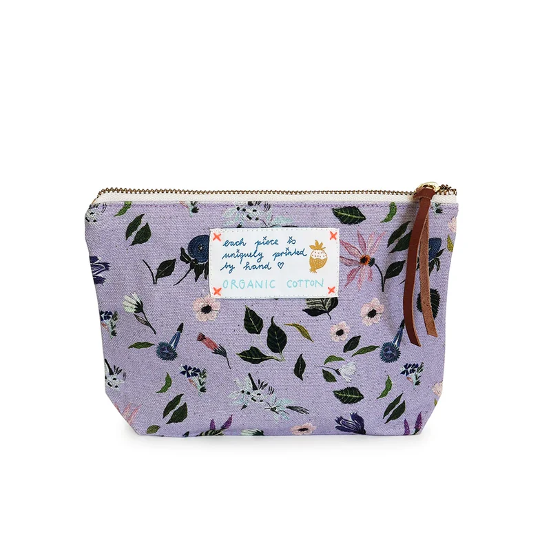 Small Pouch - Purple Flowers