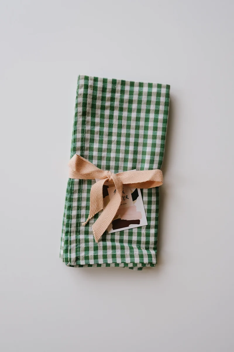 woven cotton napkins - color love - set of 2
