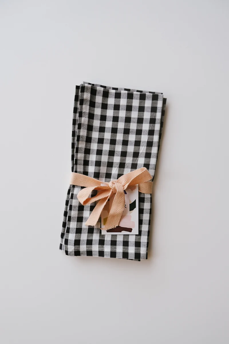 woven cotton napkins - color love - set of 2
