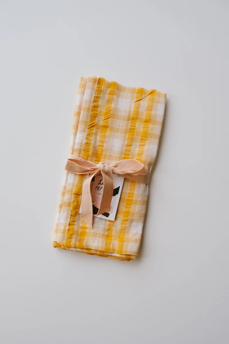woven cotton napkins - color love - set of 2
