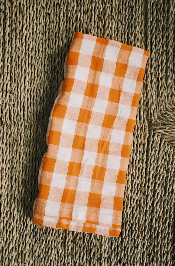 woven cotton napkins - color love - set of 2