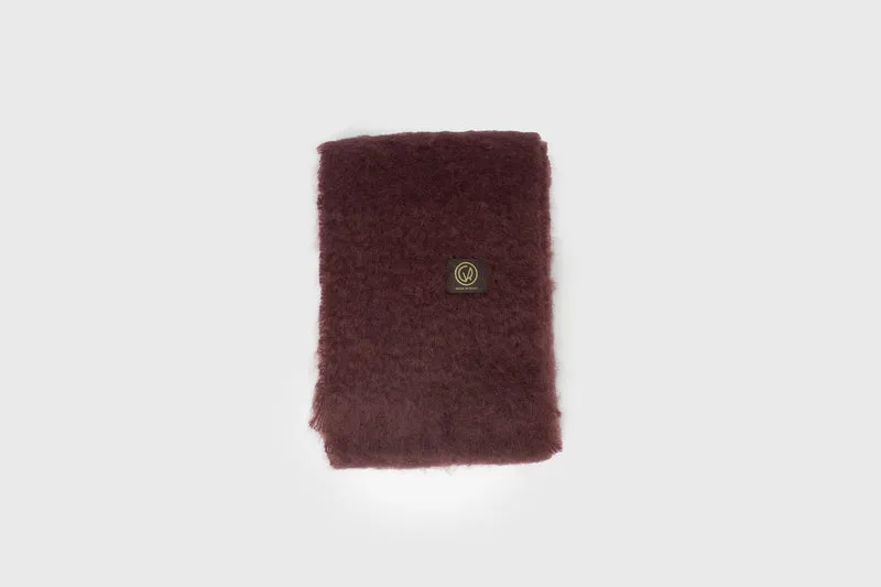 Mohair Plain Scarf [Plum]