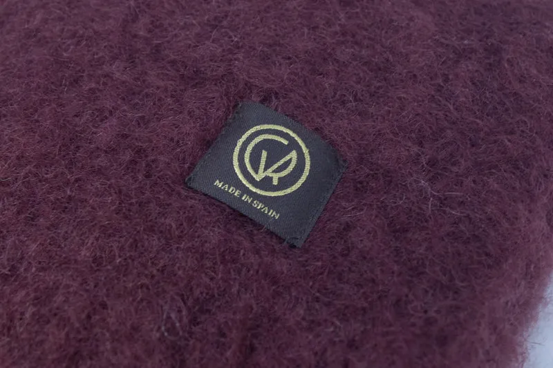 Mohair Plain Scarf [Plum]