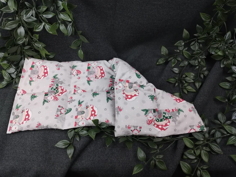 Körnerkissen Weihnachtsgnome und Pilzhäuser