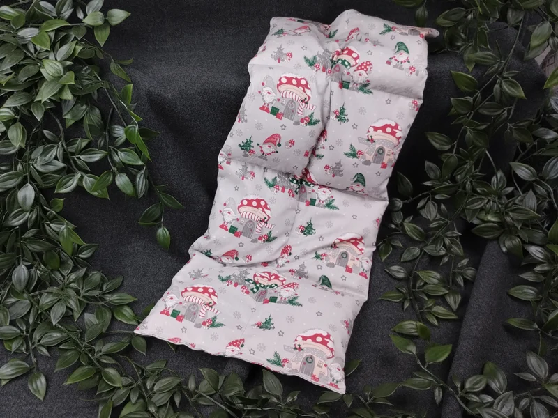 Körnerkissen Weihnachtsgnome und Pilzhäuser