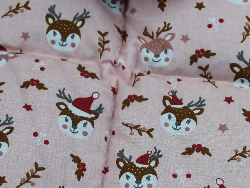 Körnerkissen weihnachtliche Rentiere rosa