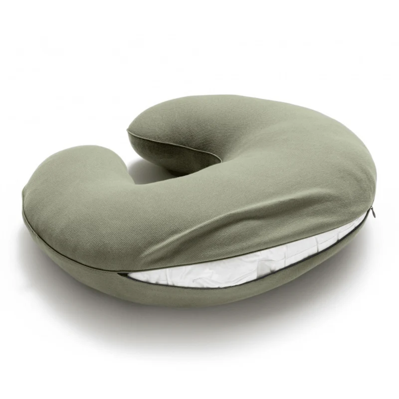 Premium Stillkissen Bio Baumwolle Olive