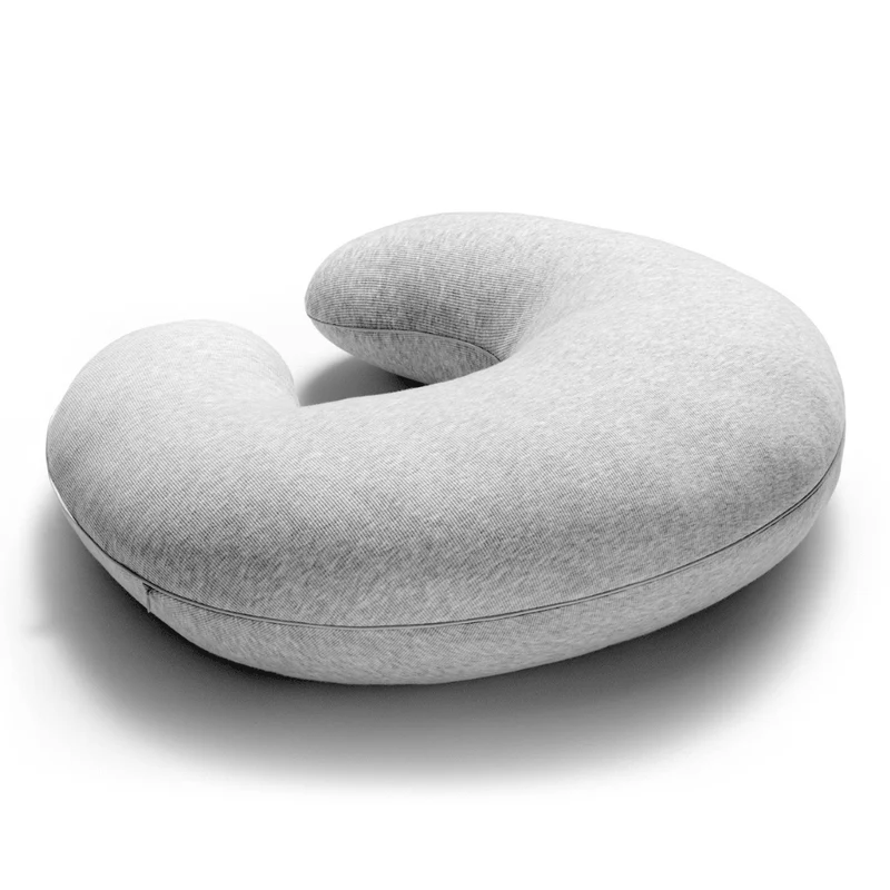 Premium Stillkissen Bio Baumwolle Grau