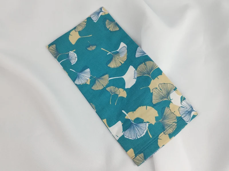 Augenkissen - Ginkgoblätter blau