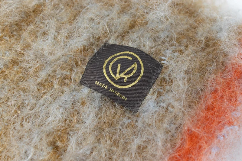 Mohair Twist Frame Scarf [Brown]