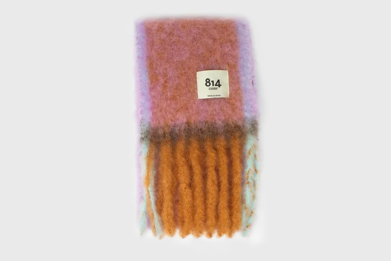 Mohair Twist Frame Scarf [Pink]