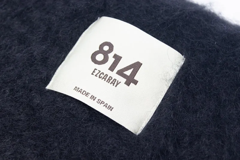 Mohair Plain Scarf Wide [Black]