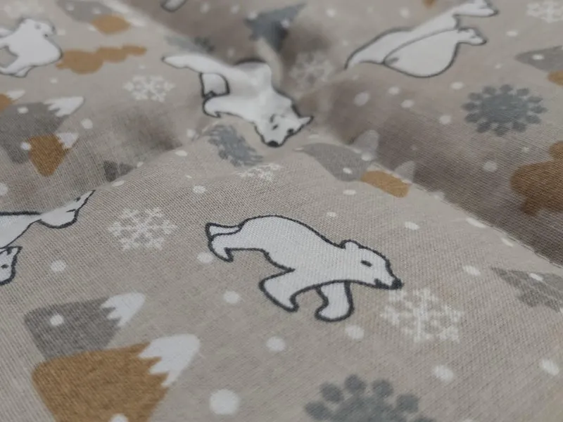 Körnerkissen Eisbären beige