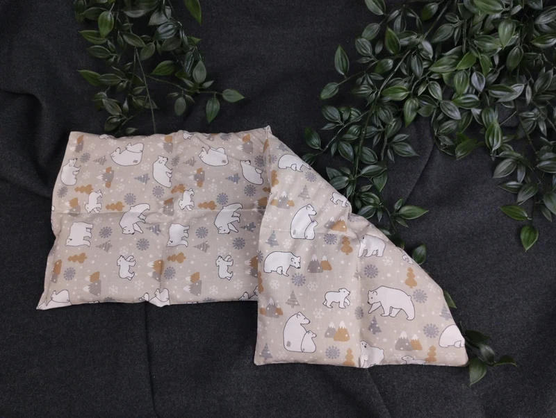Körnerkissen Eisbären beige