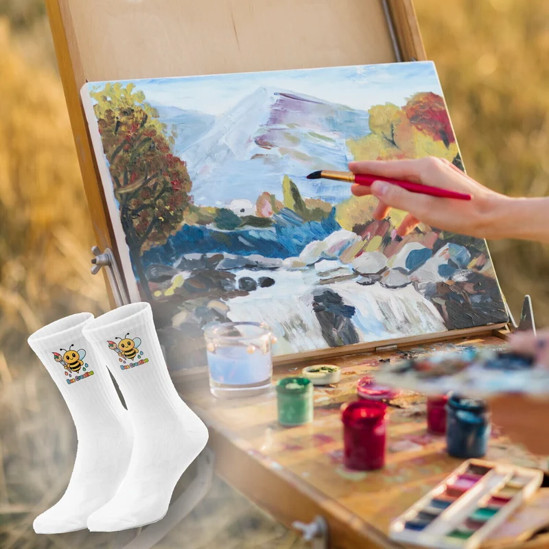 epicsocks Bee Adventures Künstler-Biene Socken in 37-41 im Paar