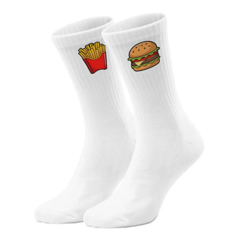 epicsocks Fast Food Fun Burger mit Pommes Socken in 37-41 im Paar
