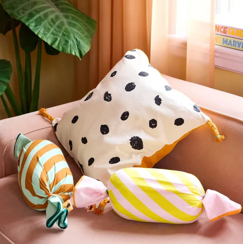 Bonbon Kissen rosa Pippi