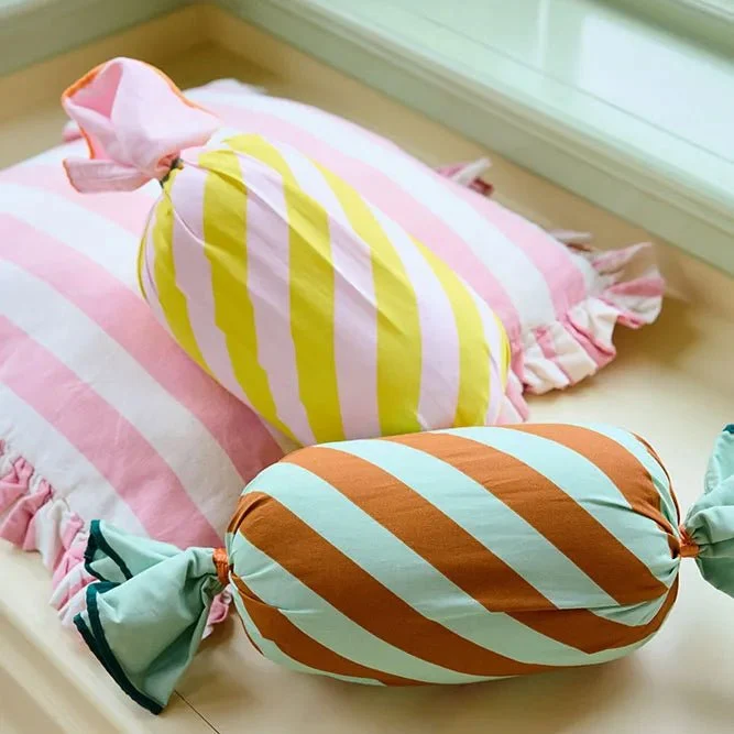Bonbon Kissen rosa Pippi