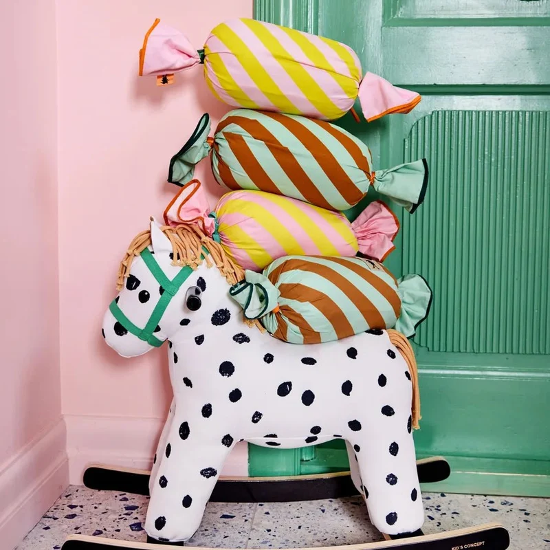 Bonbon Kissen rosa Pippi