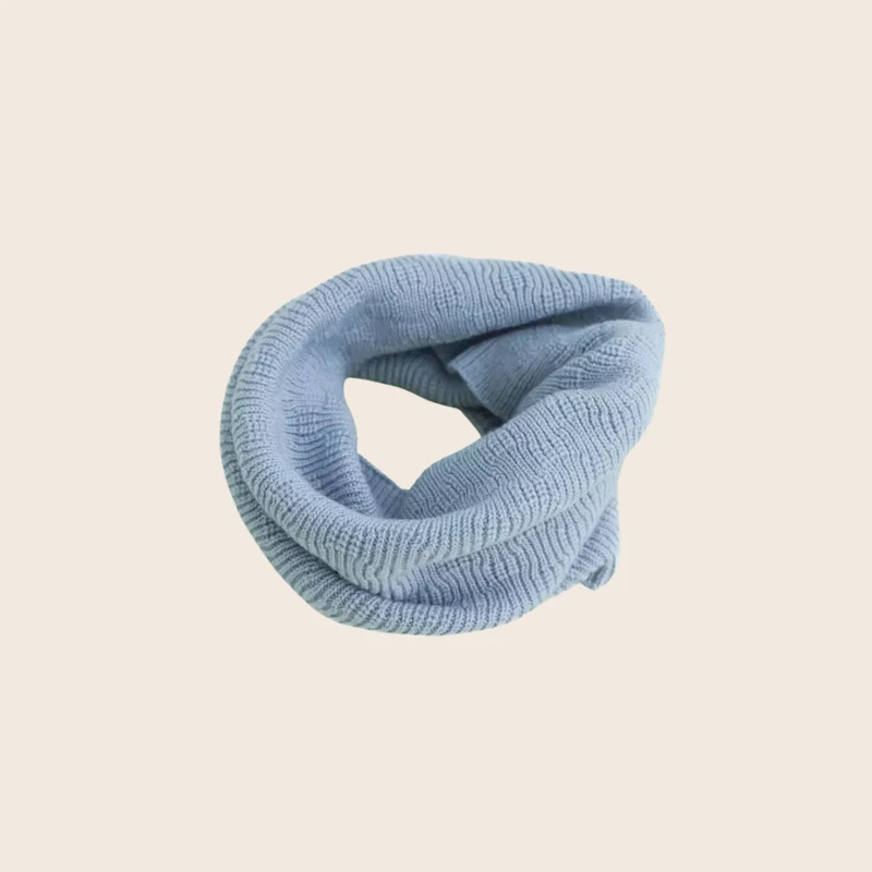 Hvid Rundhalsschal Tube Gigi 100% Merinowolle