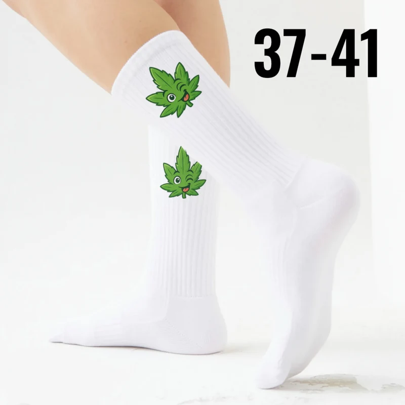 epicsocks Chill Vibes Lachendes Blatt Socken in 37-41 im Paar