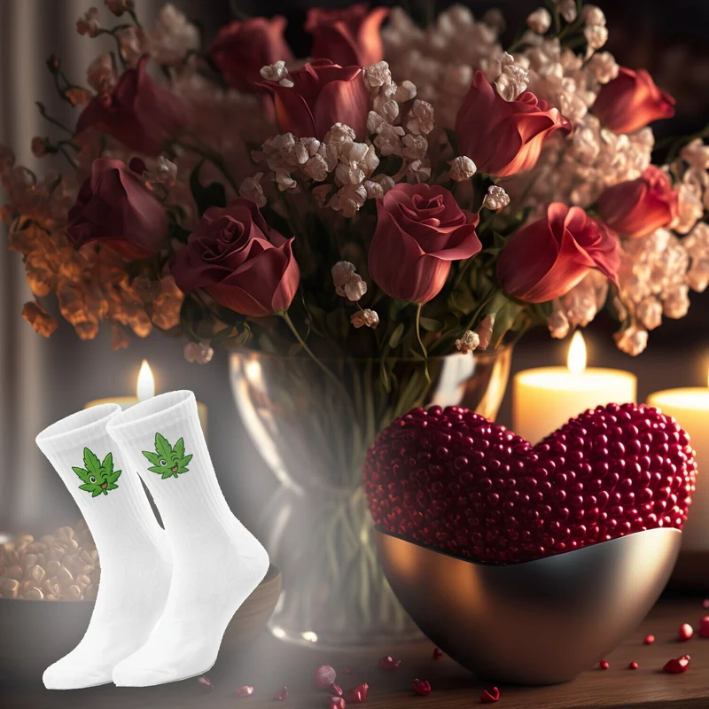 epicsocks Chill Vibes Lachendes Blatt Socken in 37-41 im Paar