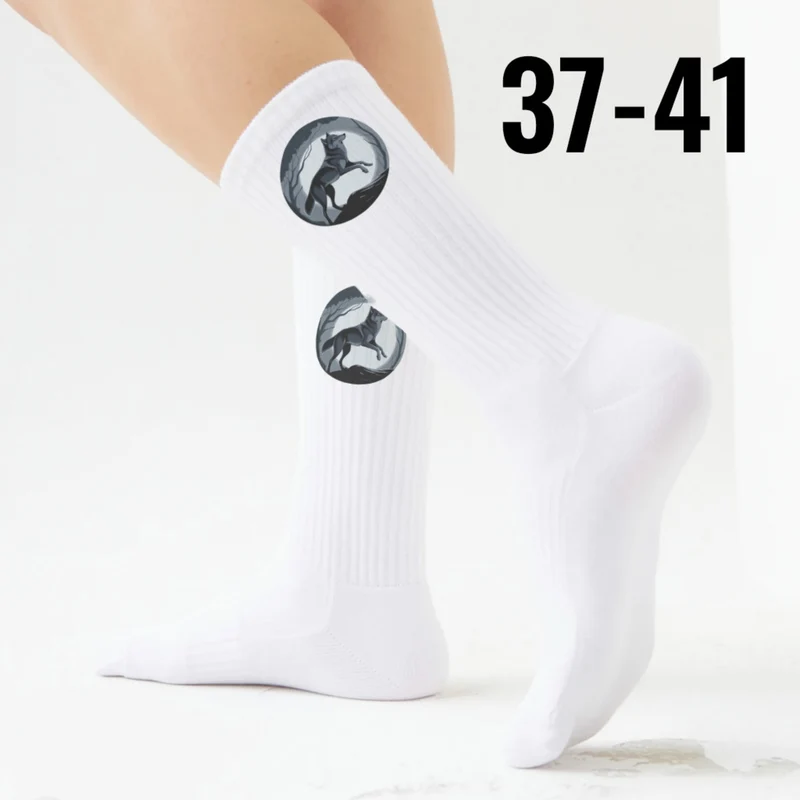 epicsocks Wolfsnacht Laufender Wolf Socken in 37-41 im Paar