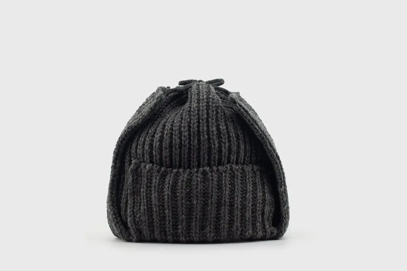 Merino Wool Flight Cap [Charcoal]
