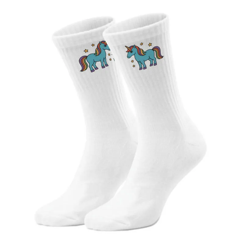 epicsocks Unicorn Dreams Blaues Einhorn Socken in 37-41 im Paar