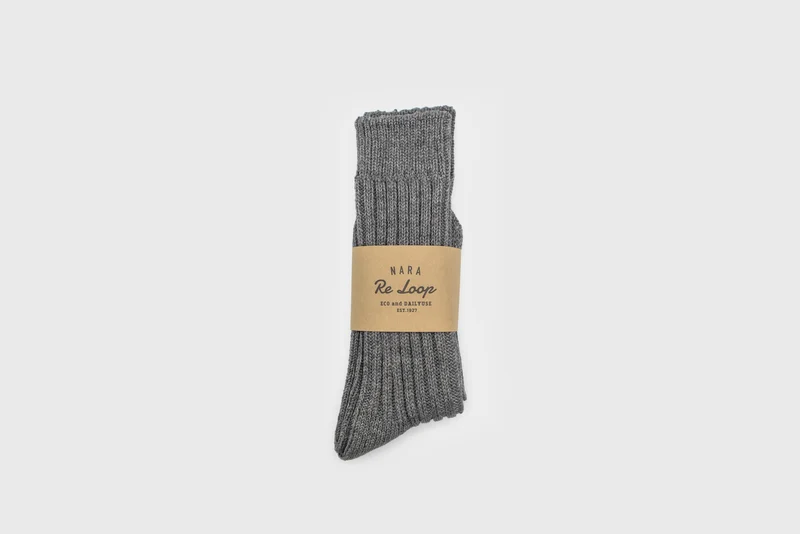 Recycled Cotton Speck Dye Socks [Grey]