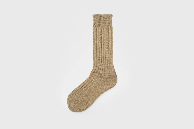 Recycled Cotton Speck Dye Socks [Beige]
