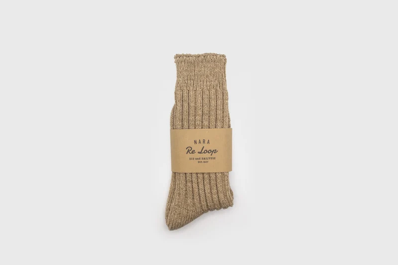 Recycled Cotton Speck Dye Socks [Beige]