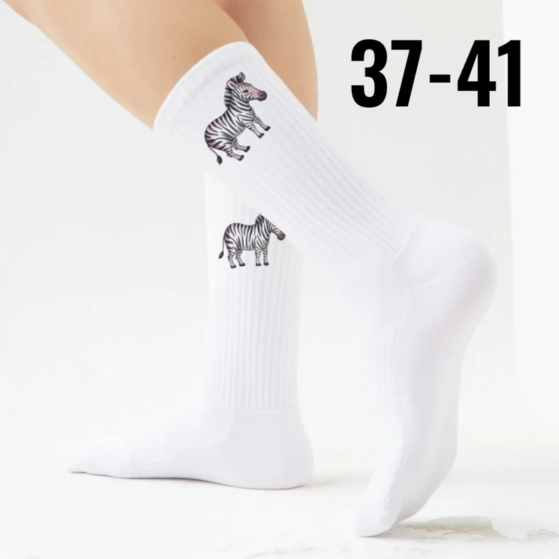 epicsocks Wilde Freunde Zebra Socken in 37-41 im Paar