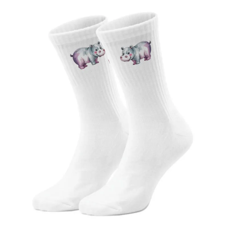 epicsocks Wilde Freunde Nilpferd Socken in 37-41 im Paar