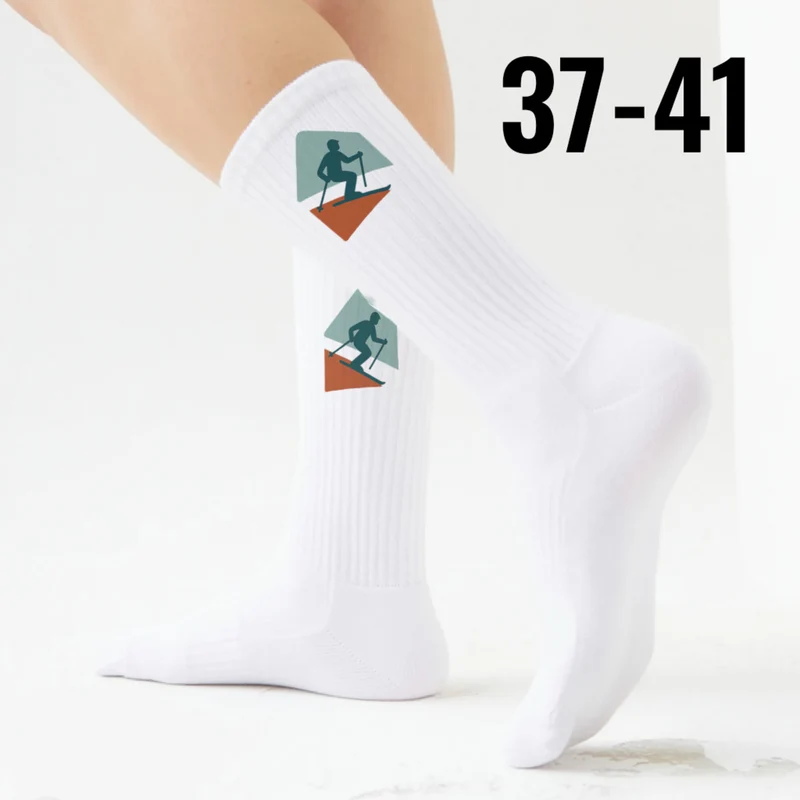 epicsocks Alpine Dreams Abfahrt Schwarz Socken in 37-41 im Paar