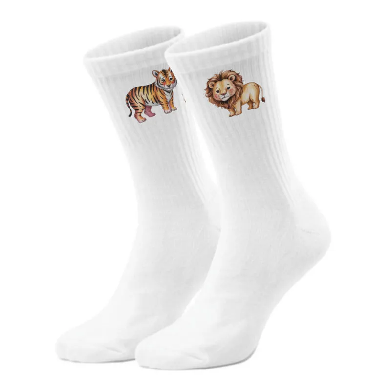 epicsocks Wilde Freunde Löwe und Tiger Socken in 37-41 im Paar