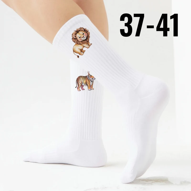 epicsocks Wilde Freunde Löwe und Tiger Socken in 37-41 im Paar