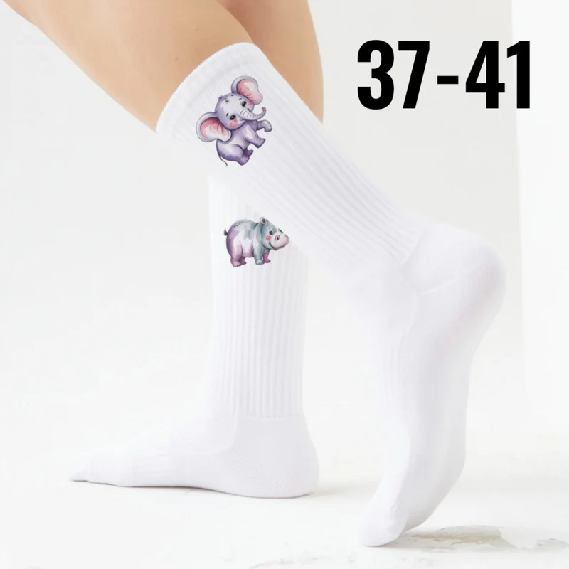 epicsocks Wilde Freunde Elefant und Nilpferd Socken in 37-41 im Paar