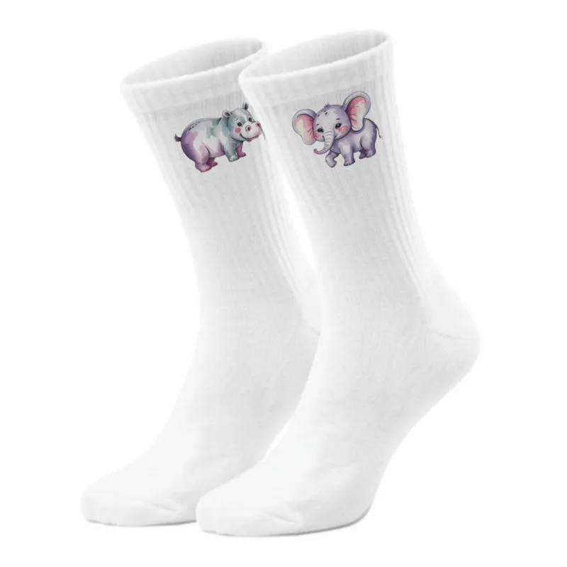 epicsocks Wilde Freunde Elefant und Nilpferd Socken in 37-41 im Paar